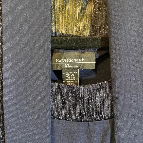 44.  R&M Richards Navy Blue & Silver Sparkle Set. Size 20W - Picture 4 of 4